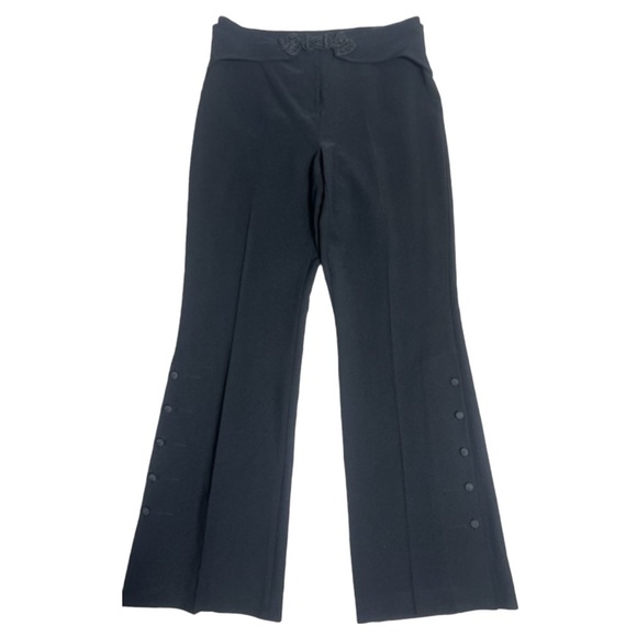 Vintage Joseph Ribkoff Chinese Knot Belt Wide Leg Flare Button Leg Detail - Picture 1 of 6